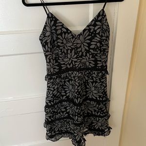 Black & grey lace keepsake dress